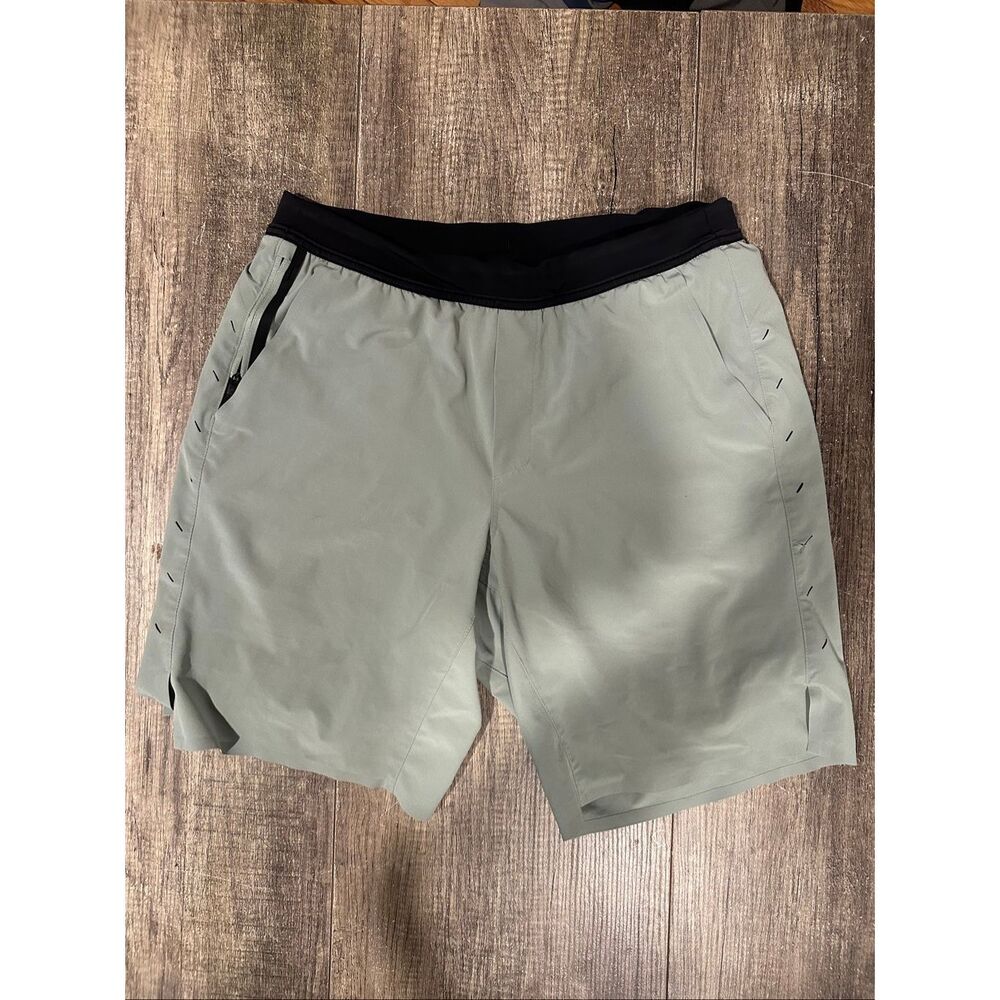Ten Thousand Men's Athletic Shorts in Sage Green with Black Waistband